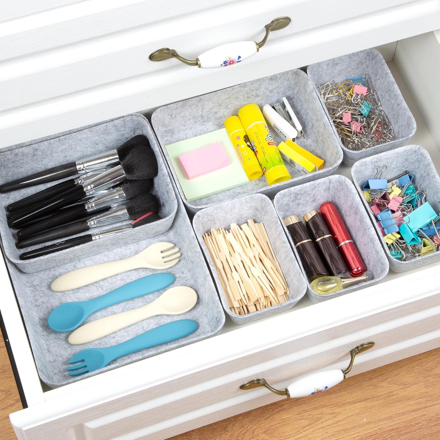 7 PCS Drawer Organiser Divider Trays