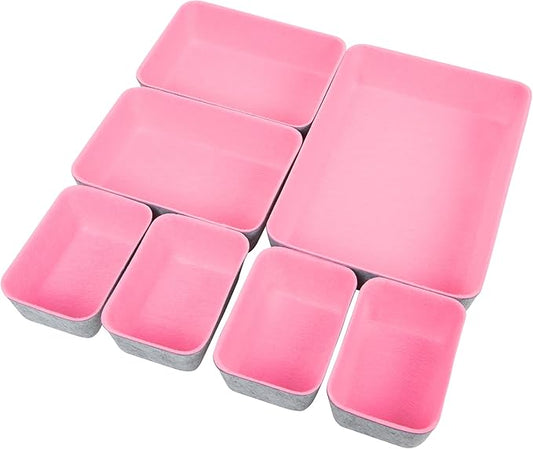 7 PCS Drawer Organiser Divider Trays