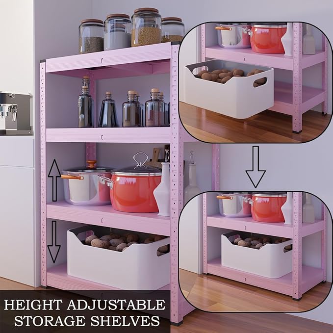 4-Tier Storage Shelf (pink)