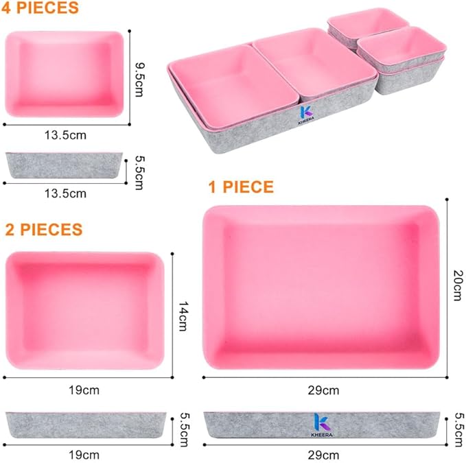 7 PCS Drawer Organiser Divider Trays