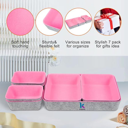 7 PCS Drawer Organiser Divider Trays