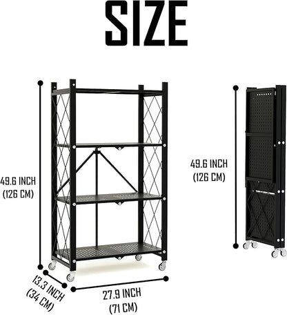 4-Tier Shelf Foldable Storage Shelving Unit