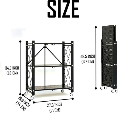 3-Tier Shelf Foldable Storage Shelving Unit