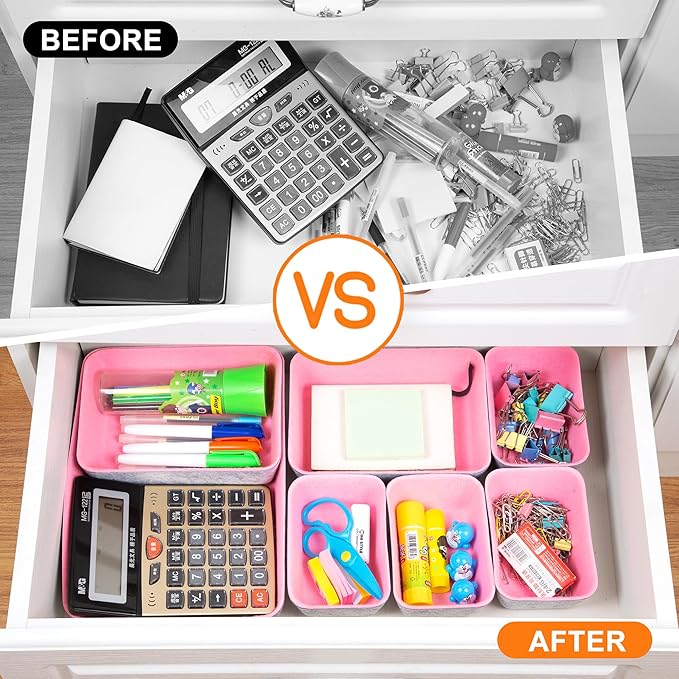 7 PCS Drawer Organiser Divider Trays