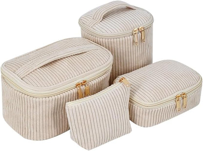 Corduroy Makeup Bag Set