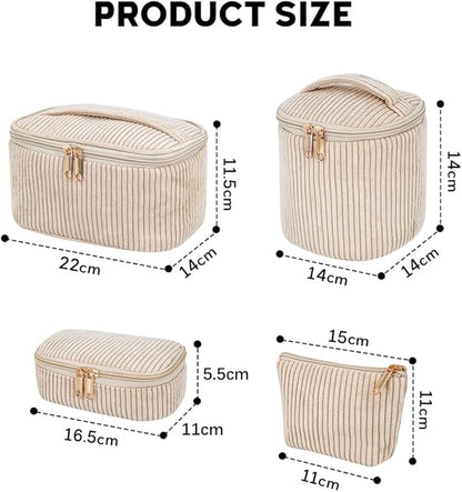 Corduroy Makeup Bag Set