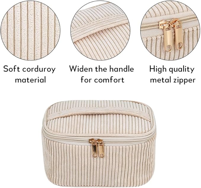 Corduroy Makeup Bag Set