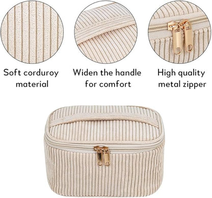 Corduroy Makeup Bag Set