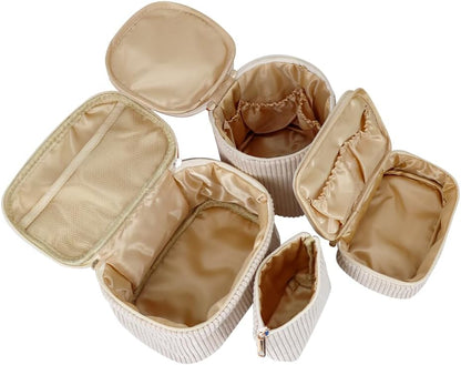 Corduroy Makeup Bag Set