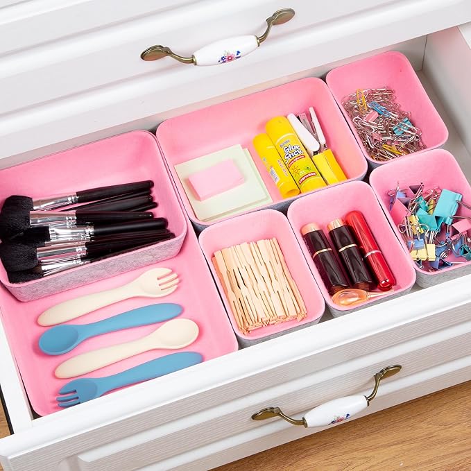 7 PCS Drawer Organiser Divider Trays