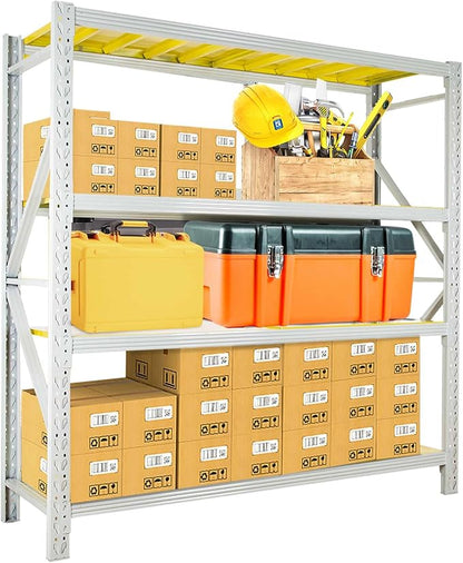 4-Tier Storage Shelf (Grey & Yellow)