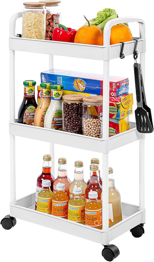 3 Tier Utility Cart Trolley with Wheels