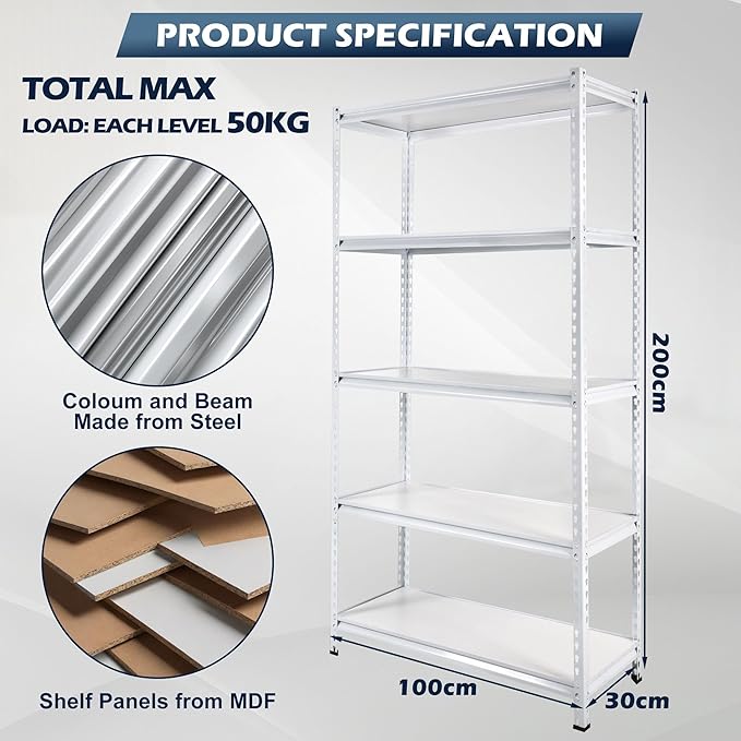 5-Tier Medium Duty Storage Shelf