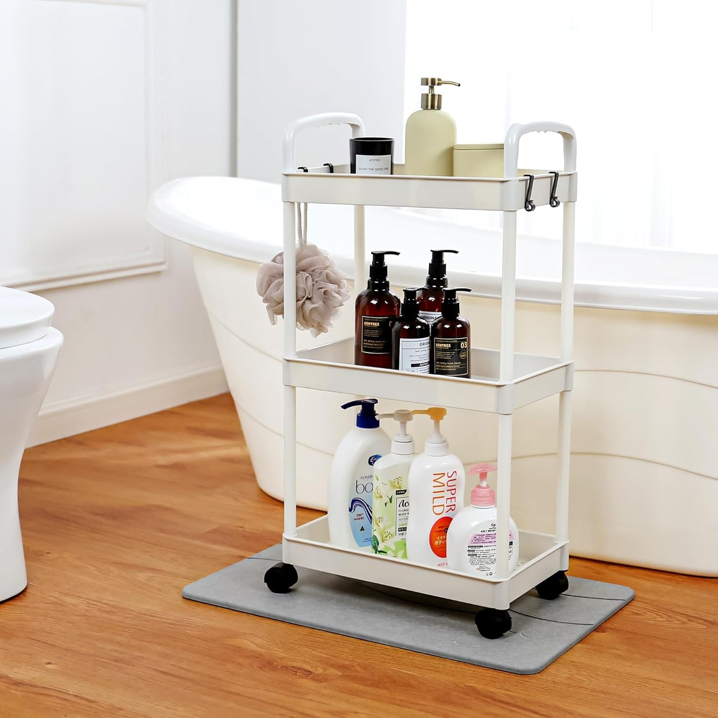 3 Tier Utility Cart Trolley with Wheels
