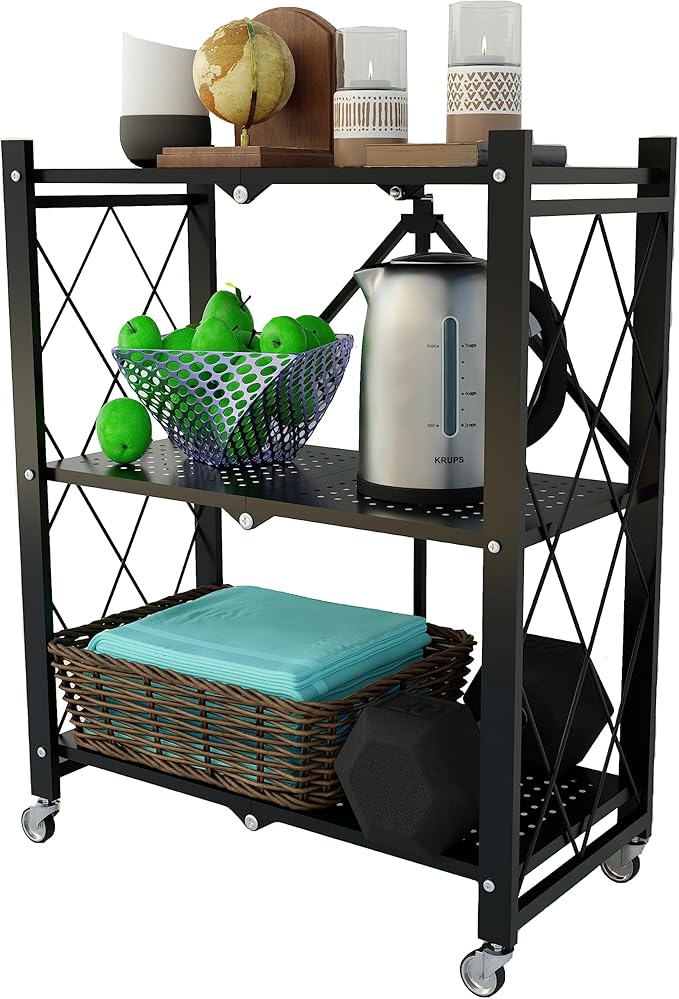 3-Tier Shelf Foldable Storage Shelving Unit