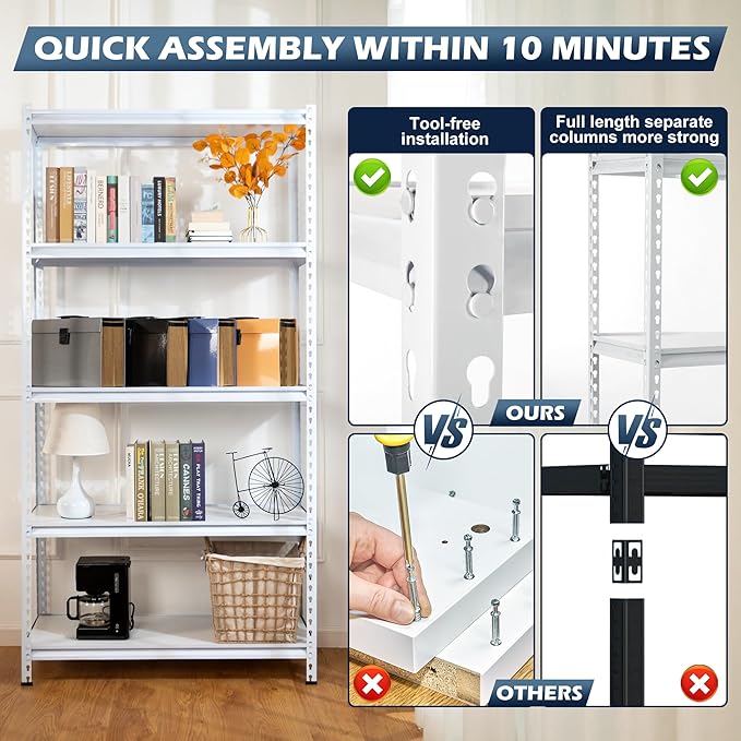 5-Tier Medium Duty Storage Shelf