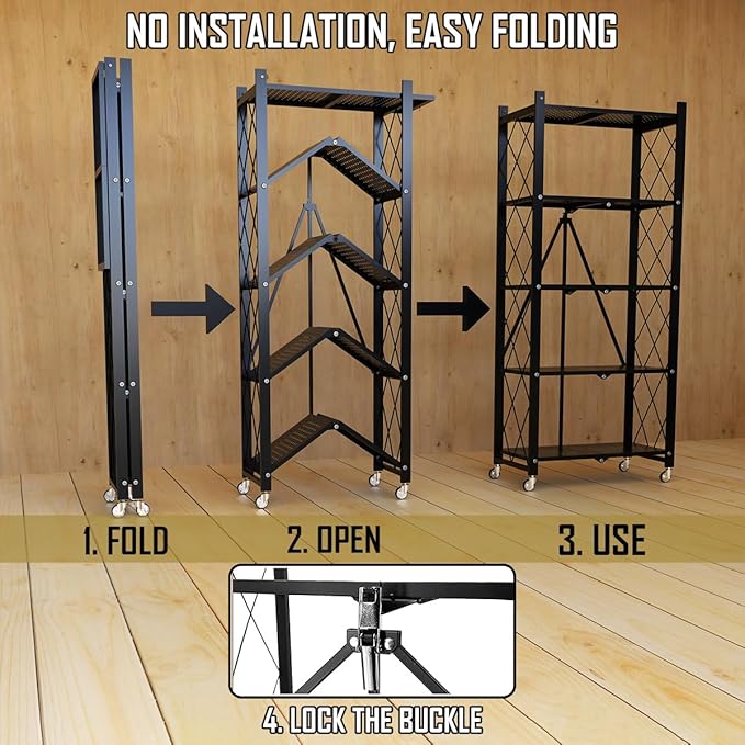 5-Tier Shelf Foldable Storage Shelving Unit