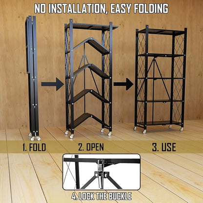 5-Tier Shelf Foldable Storage Shelving Unit