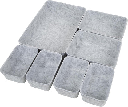7 PCS Drawer Organiser Divider Trays