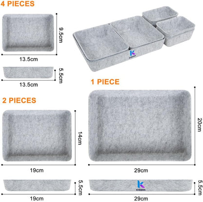 7 PCS Drawer Organiser Divider Trays