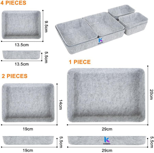 7 PCS Drawer Organiser Divider Trays