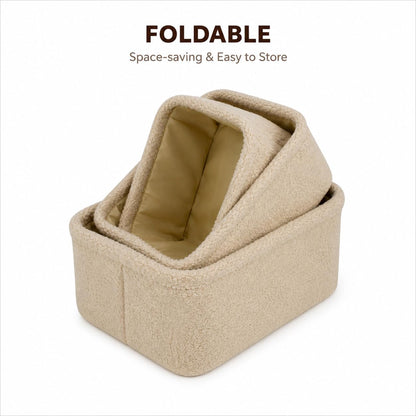 Teddy Fabric Storage Baskets